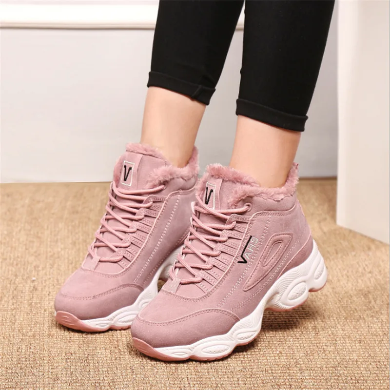 

2018 sports shoes women's winter cotton shoes warm sports outdoor running shoes high quality non-slip waterproof sneakers