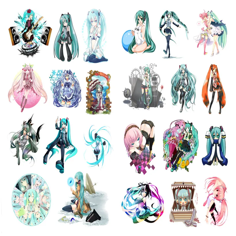Hatsune Мику Аниме Наклейки Чемодан Велосипед Холодильник Шкафчик Ноутбук