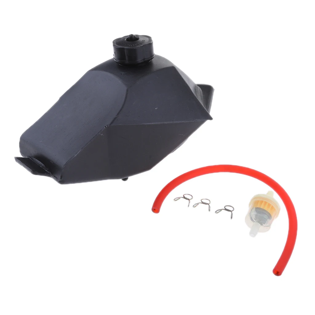 

3 in 1 - Plastic Gas Tank w/ Cap + Red Fuel Line Tubing 30cm Long + Fuel Filter for 47cc 49cc 2-Stroke Mini Pocket Dirt Bike
