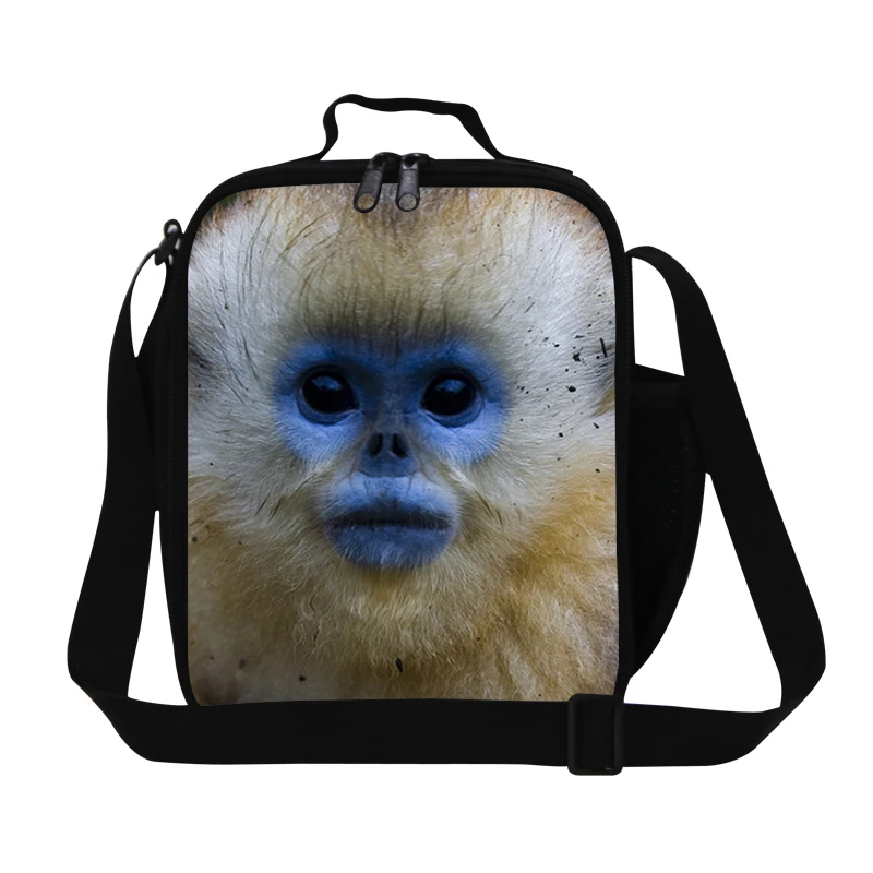 

Stylish animal ape 3D print lunch bags for boys school,kids cooler lunch box,insulated food bag for teenager students,container