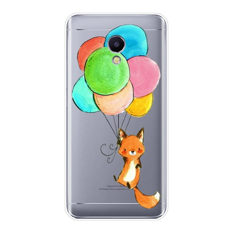 Чехол для телефона Meizu M6 M6S M6T M5 M5C M5S M3 M3S M2 кошка медведь лиса панда Лев силиконовая