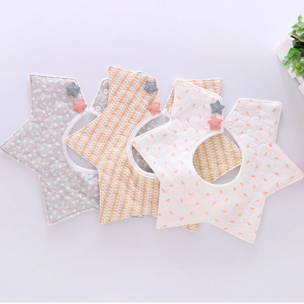 

2Pcs/3Pcs Random Color Baby Bibs For Boy&Girl Burp Cloths Bandana Bibs Baby Bandana Infant Waterproof Dribble Bib Bandanas