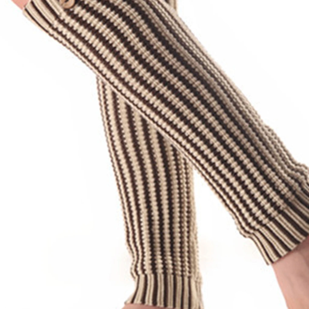 1 пара, женские зимние и осенние длинные гетры, модные вязаные гетры на пуговицах, носки, верхние манжеты
