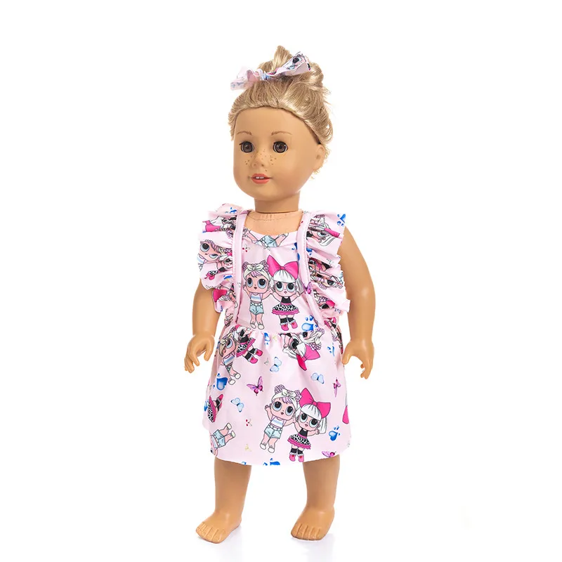 

Fit 18 inch Doll Clothes Accessories Born New Baby Hiva Cowboy Suit Doll Clothes For Baby Birthday Festival Gift