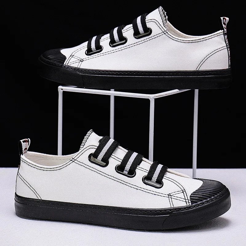 

2019 summer men's tenis masculino white sneakers fashion men canvas casual shoes comfortable breathable flats shoes man n104