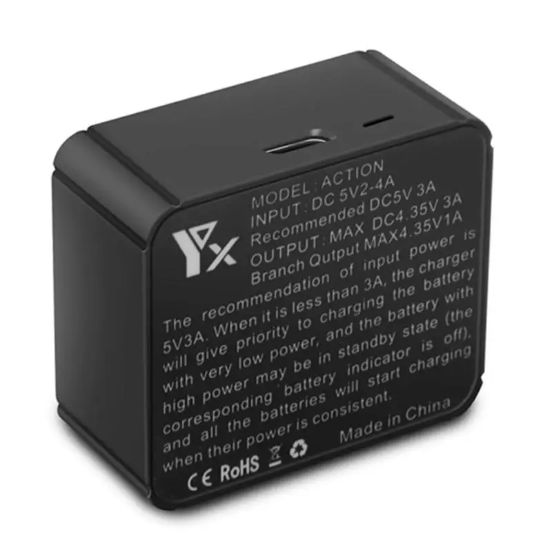 3 в 1 USB зарядное устройство type-c зарядный порт батарея зарядный ящик адаптер портативный для DJI OSMO Action S порт камеры аксессуары