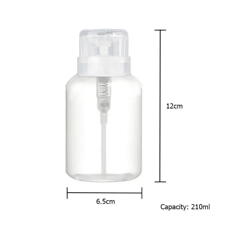 1 шт. 210 мл дизайн ногтей мини дозатор пустые бутылки пластиковые напорные бутылки для снятия лака Очиститель контейнер для жидкости