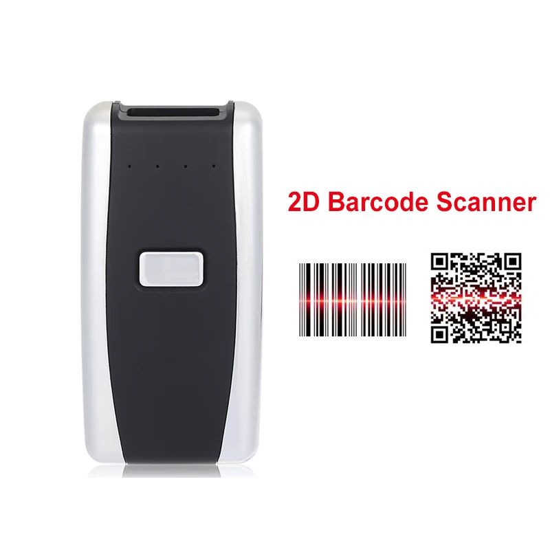 2D/QR/1D карманный сканер склад Розничная логистика сканер штрих-кода bluetooth сканер беспроводной считыватель - Цвет: 2D Scanner
