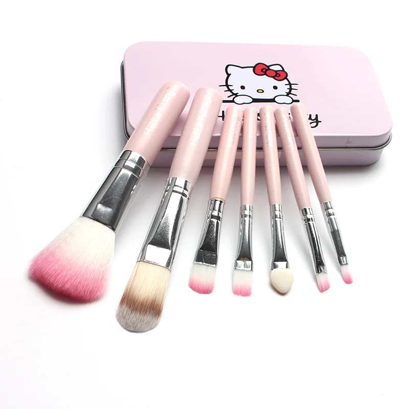 2016 Hello Kitty Mixed Color 7pcs/set Makeup Brushes Set Professional