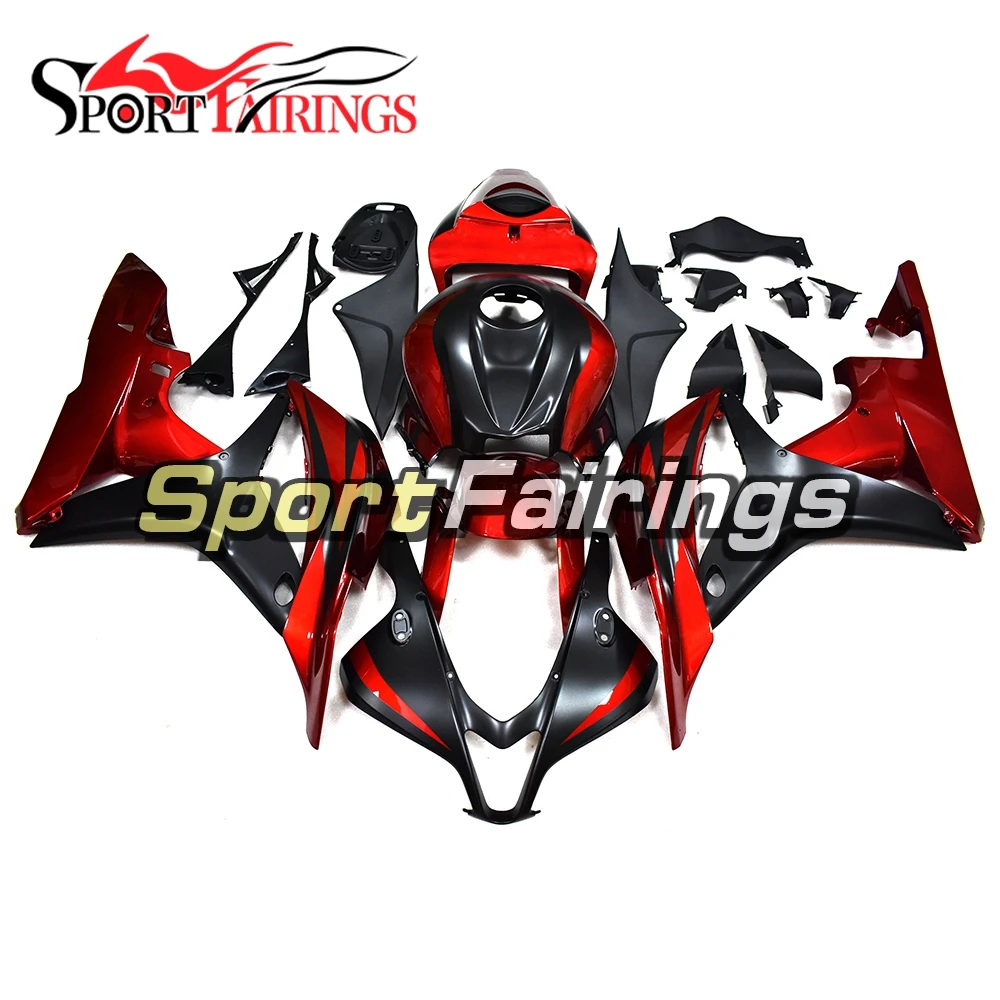 Капоты в комплекте для Honda CBR600RR F5 2007 2008 07 08 ABS пластиковый корпус инжектора рамы мотоцикла матовый черный жемчуг красный чехол