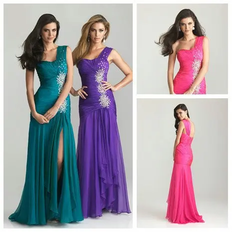 One Shoulder Front Silt With Embroidery Long 2013 Mermaid Dress Prom | Свадьбы и торжества