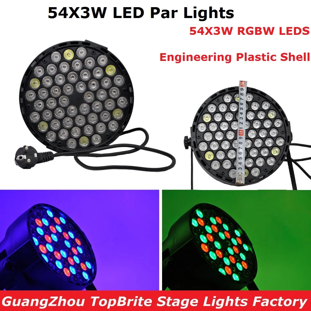 

LED Par 54X3W RGBW LED Stage Lights LED Par Lights DMX512 Control For Dj Disco Projector XMAS Party Professional Stage Lights