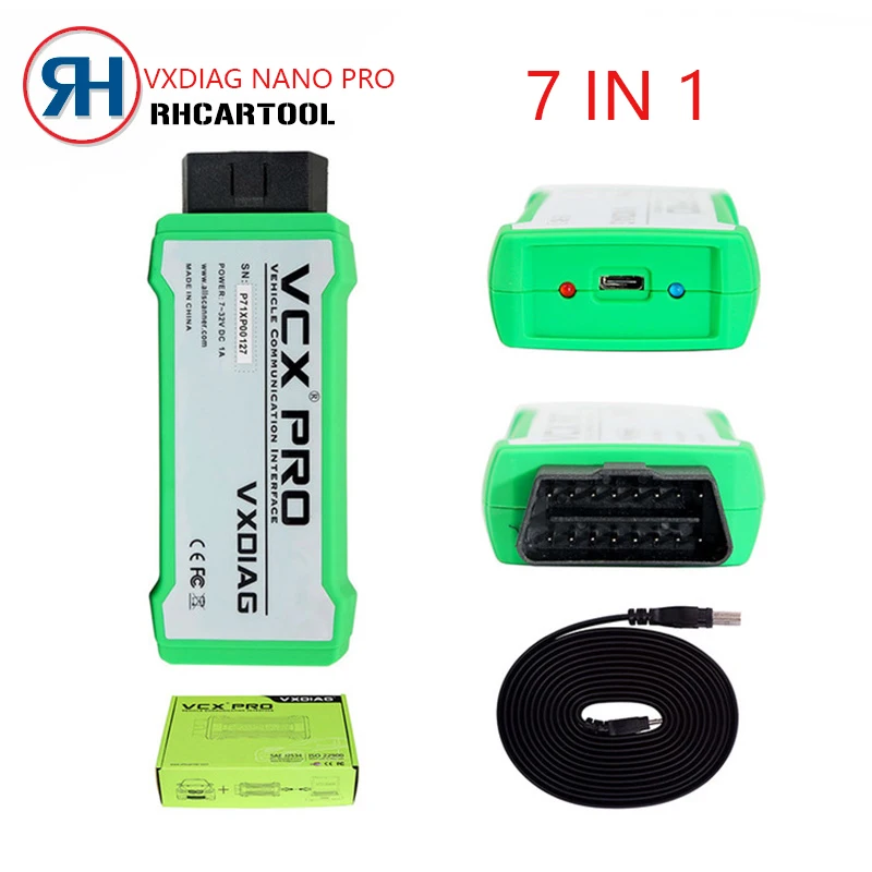 

2019 VXDIAG VCX NANO PRO Car Diagnostic Tool For GM for MAZDA for VW for HONDA for VOLVO for TOYOTA forJLR 7in 1with 7 Software