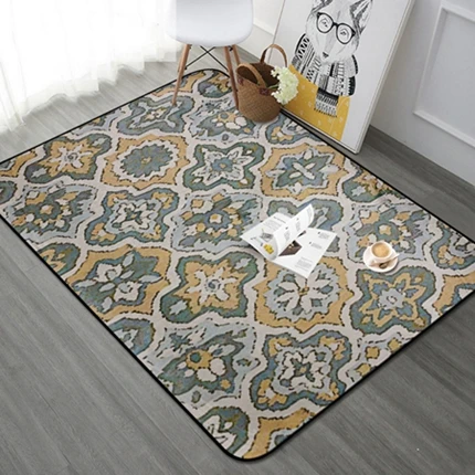 Carpet 1 Винтажный цветочный прямоугольный ковер Палас для гостиной, спальни, Европейский мягкий коврик, ковер, журнальный столик, игра для детей, коврик - Цвет: Carpet 1
