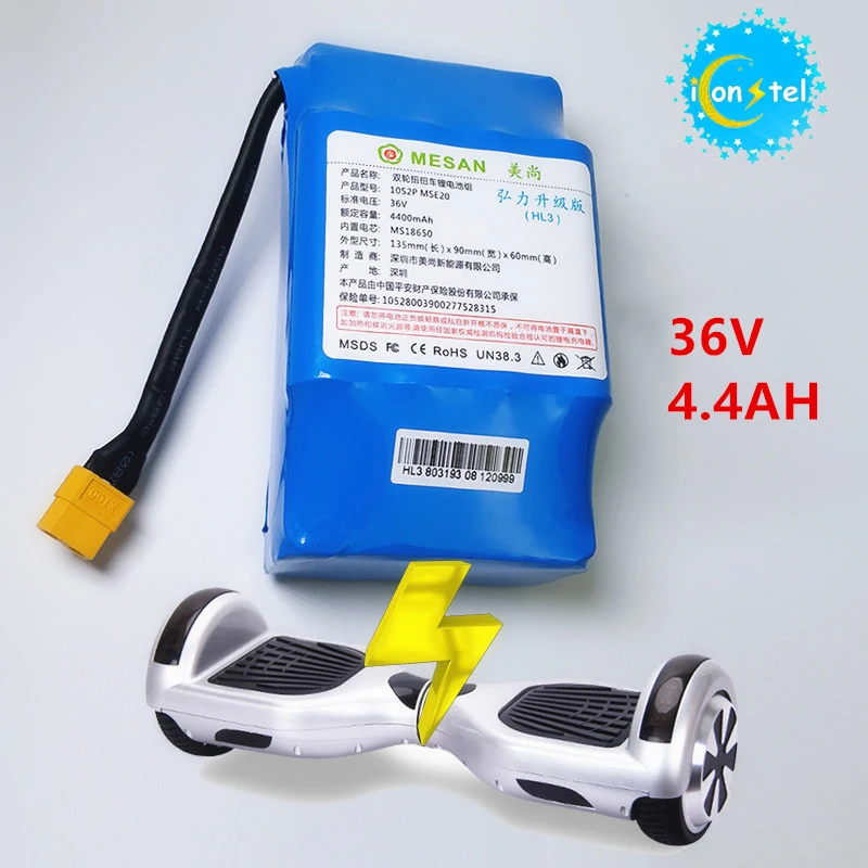 

ICL long-endurance Balance car Battery 36V 4400mah 158wh electric scooter Swing car Plug-in 18650 power lithium battery pack