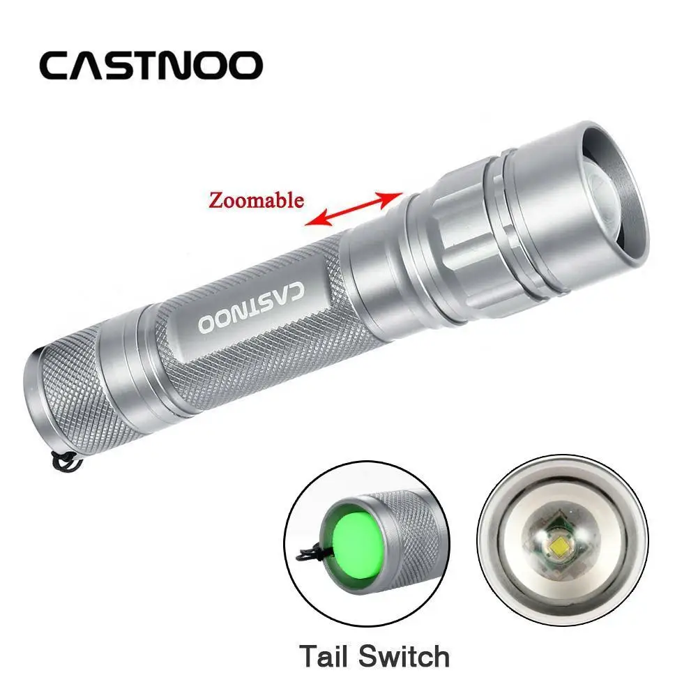 

CASTNOO LED flashlight Tactical Flashlight 3500 Lumens Q5 Zoomable 3 Modes aluminum Lanterna LED Torch Flashlights For Camping