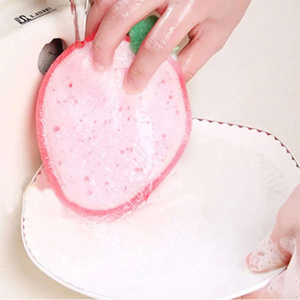 

Fruit Shaped Cleaning Sponge Non-Scratch Kitchen Cleaner for Pot Pan Dish Bowl