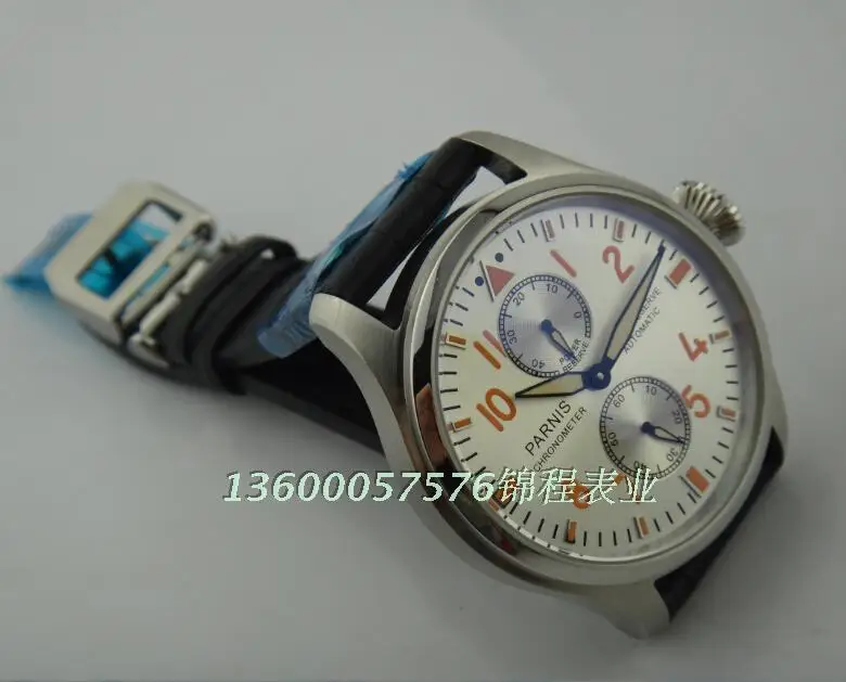 47mm PARNIS ST2530 seagull movement big pilot automatic male table energy according to Good quality watch