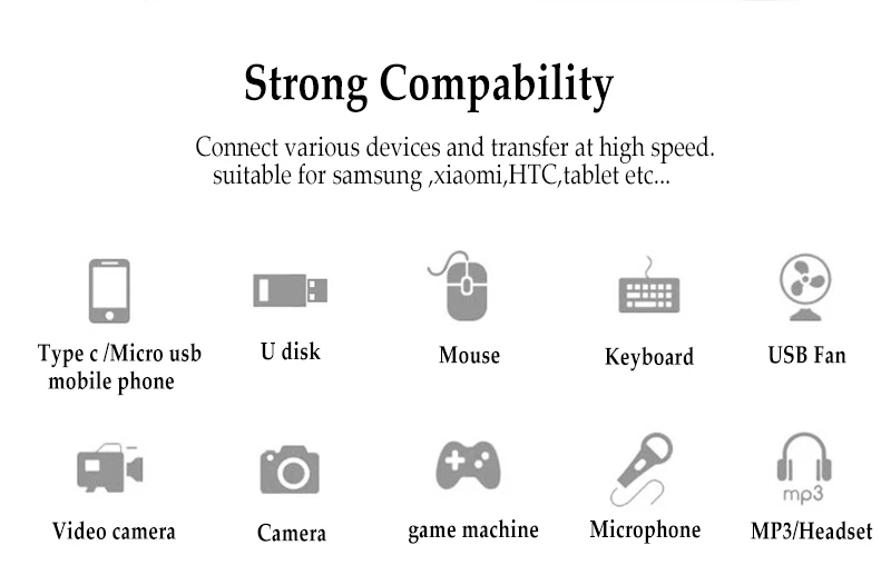 Micro USB OTG к usb type c otg адаптер конвертер для samsung huawei zte xiaomi lenovo lg Android type-c смартфон