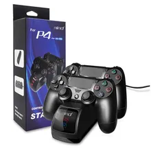 Светодиодный двойной зарядная док-станция Подставка держатель Зарядное устройство для sony PS4 тонкий PS4 Pro Игровые приставки 4 Slim Беспроводной геймпад