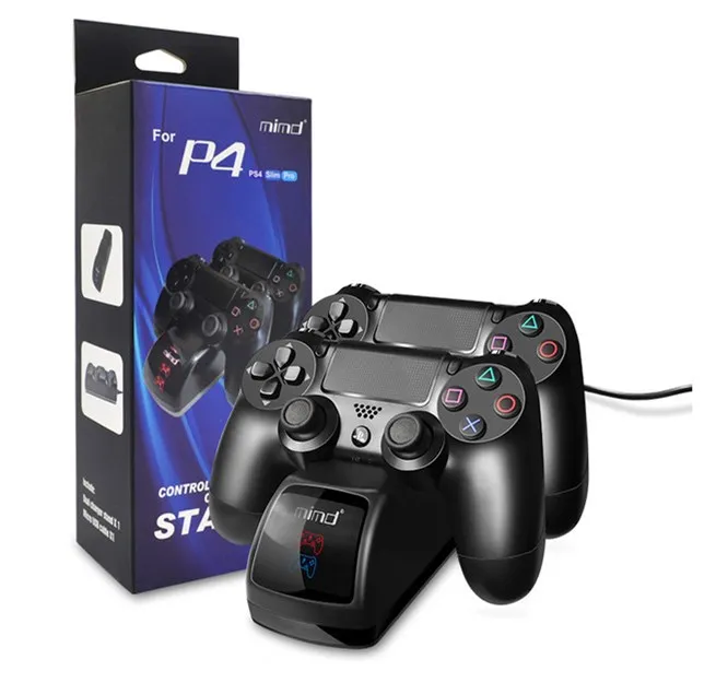 

LED Dual Charging Dock Station Stand Holder Charger For Sony PS4 Slim PS4 Pro PlayStation 4 Slim Wireless Gamepad Controller