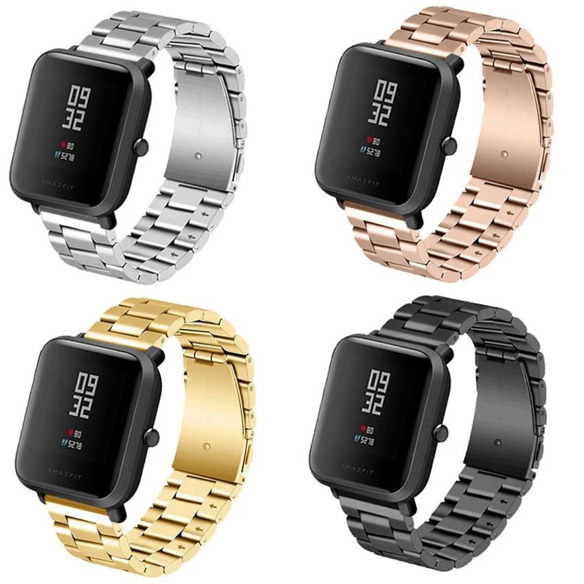 Сменный металлический ремешок для Xiaomi Huami Amazfit Bip BIT PACE Lite Youth Verison Смарт-часы