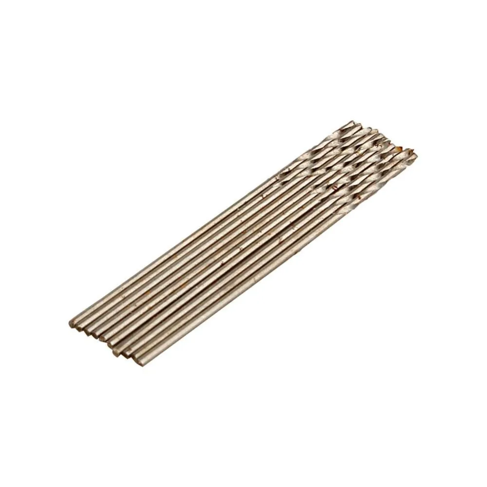 

10Pcs/Lot 0.8mm Titanium Coated HSS Twist Drill Bits Straight Shank Electrical Milling Cutter Drilling Tool for Woodworking Hot