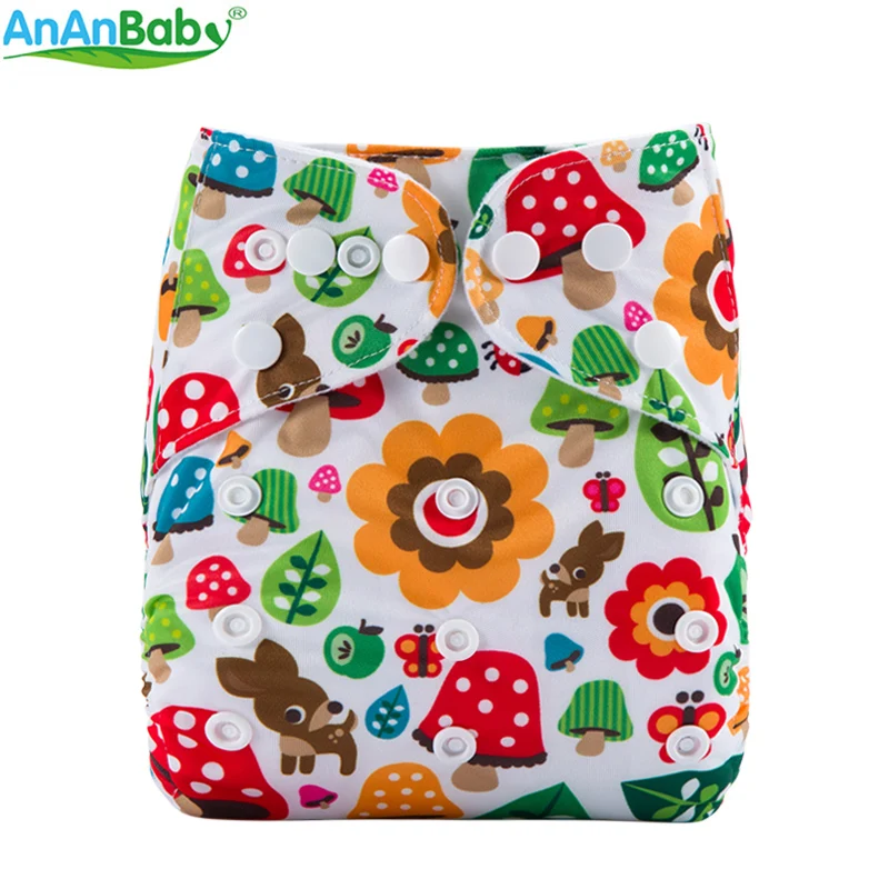 [Ananbaby] подгузник новинка детская ткань Регулируемые Моющиеся Водонепроницаемые