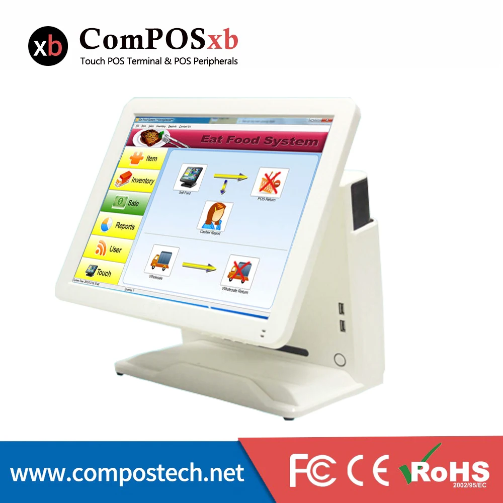 

touch screen all in one cash register Pos terminal POS1618 15 inch touch computer cash register pos device Multi-purpose sales