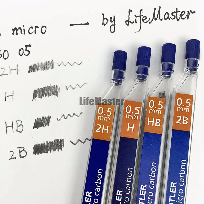 LifeMaster Staedtler Марс микро углерода 250 05 набор механических карандашей 0,5 мм 2B/HB/H/2 H письменные принадлежности