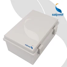190*280*130mm ABS Waterproof Connection Box with Plastic Draw Latches / Hinge Type Enclosure SP-MG-192813