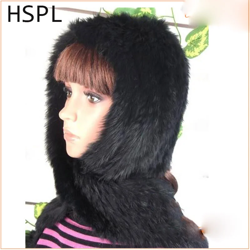 HSPL теплая шапка из кроличьего меха с шарфиком зимняя шапка|fur hat|rabbit fur hathat with scarf |