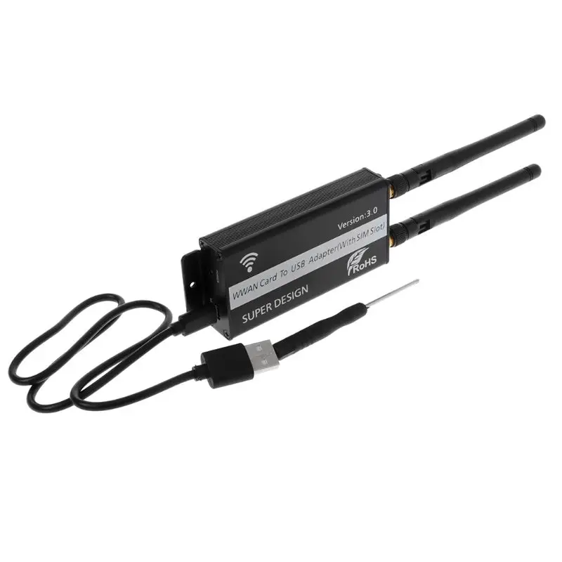 

NGFF(M.2) to USB Adapter With SIM Card Slot for WWAN/LTE/4G Module Hot