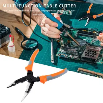 

5 in 1 Multi-functional Wire Stripper Pliers Cable Crimping Cutter Pliers