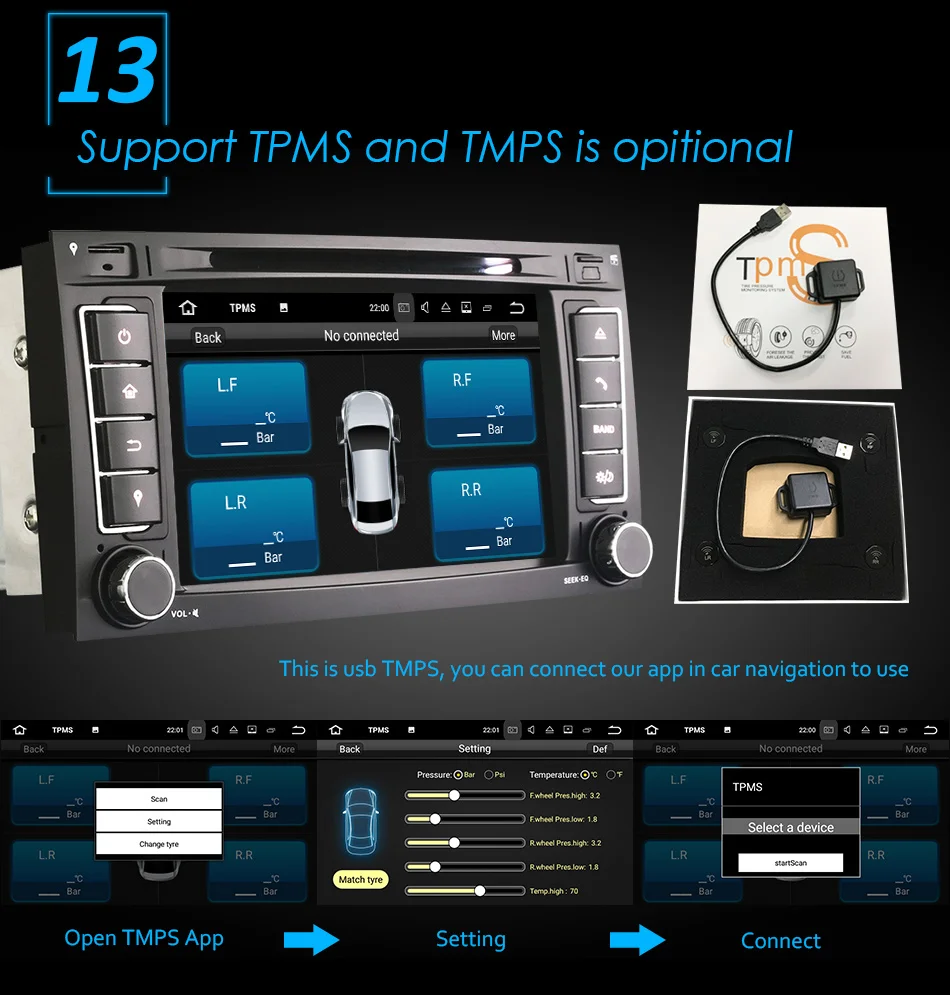 Top Eunavi 2 Din Android 9 Car DVD Player GPS Navi For VW/Volkswagen/Touareg/Transporter T5 With Canbus Wifi Stereo Radio FM DSP RDS 23