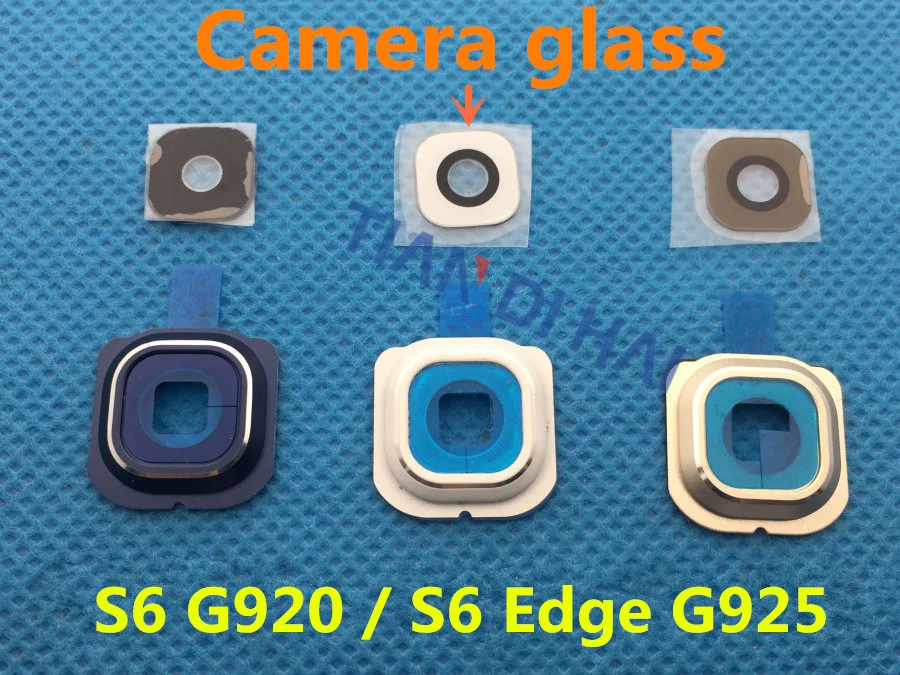 

1Pcs Back Rear Camera Lens Glass Cover with Frame Holder for Samsung Galaxy S6 Edge G925 SM-G925F S6 G920 SM-G920F Replacement