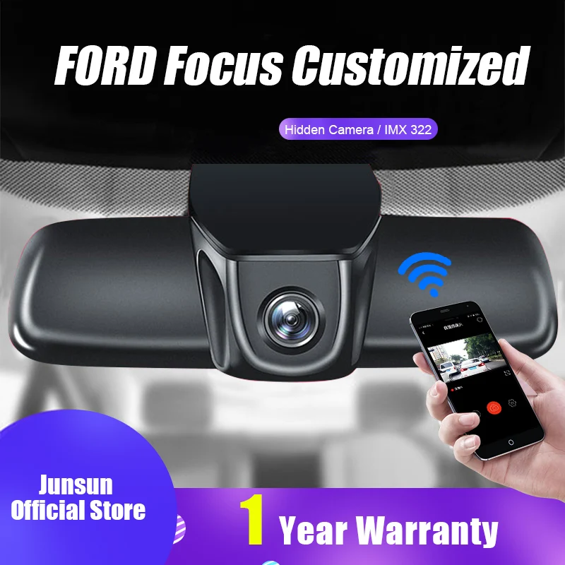 Junsun Видеорегистраторы для автомобилей регистраторы специально FORD Focus 2005-2011 WiFi Full