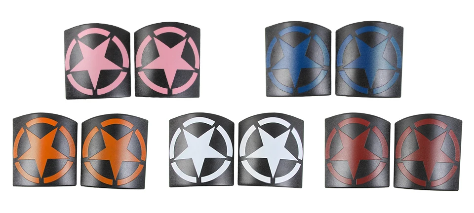 1 SHINEKA Car Sticker For Jeep Wrangler JK 2007-2017 ABS Star Auto Hoods Angle Wrap Cover for jeep jk wrangler accessories