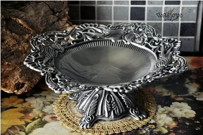 

28cm round embossed metal serving tray storage tray metal fruit bowl for fruit decorative tray for home decoration SG069