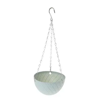 

Plastic Round Hanging Basket Flower Pot Balcony Plants Flowers Pot Chain Decor Garden Hang Plant Planters