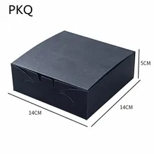 10 шт. 14x14x5 см Черная бумажная Упаковочная Коробка Большая Бумажная Коробка для мыла Подарочная коробка для рукоделия подарочная упаковочная коробка черная картонная складная коробка