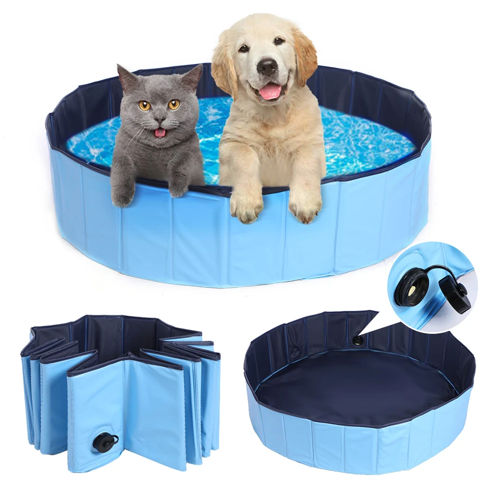 

Foldable Dog Pool Pet Bath Swimming Tub PORTABLE Durable Collapsible Bathing Pool for Dogs Cats