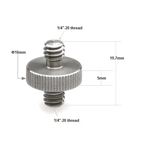 

KSOL New Style 2PCS 1/4" 1/4" Male to 1/4" Male Threaded Screw Adapter