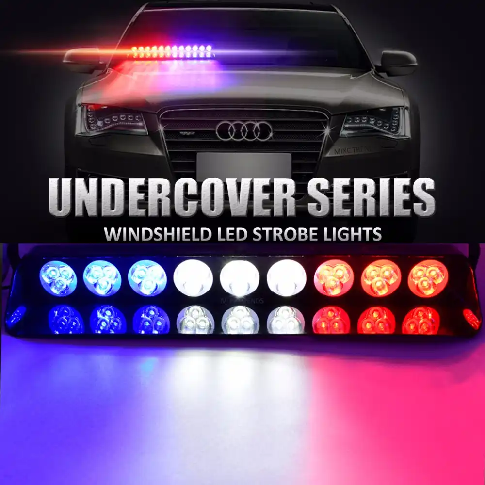 Police Dash Light 12V Vehicle Emergency Flashers Windshield Strobe