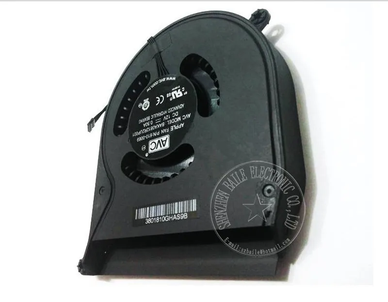 

5pcs/lot NEW A1347 laptop cooler, For APPLE MACBOOK Mac Mini (Mid 2011) A1347 816 New MC270 438 936 MC815 laptop cpu cooling fan