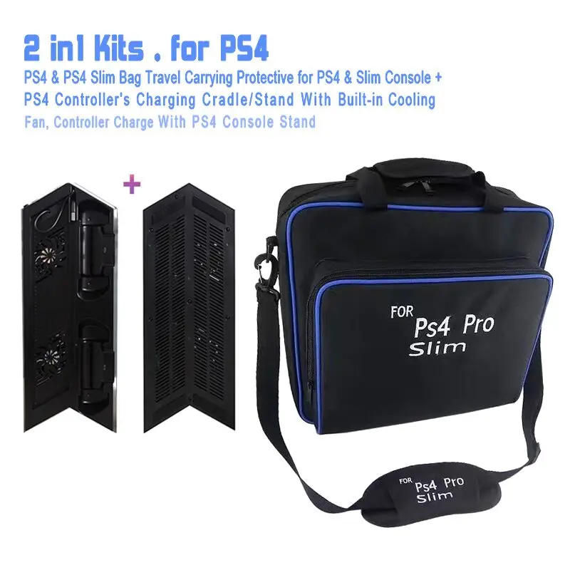 PS4 Pro/тонкая сумка для путешествий, чехол для переноски, защитная Наплечная Сумка, аксессуары для игр для sony PS4 Playstation& PS4 Slim& Pro - Цвет: PS4SB2in112