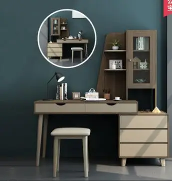 بسيط تسريحة حديثة الشمال الكمبيوتر مكتب خزانة خزانة تشكل الجدول مزيج مضمد.