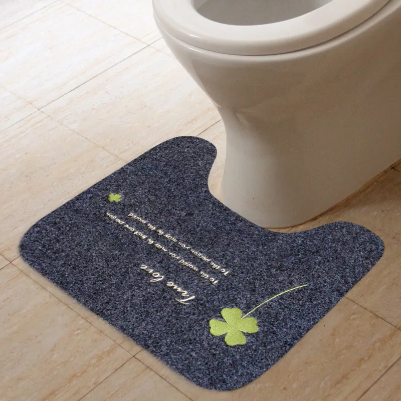 Japan and South Korea U-shaped toilet mats bathroom toilet hotel home skid pad machine washable water without deformation