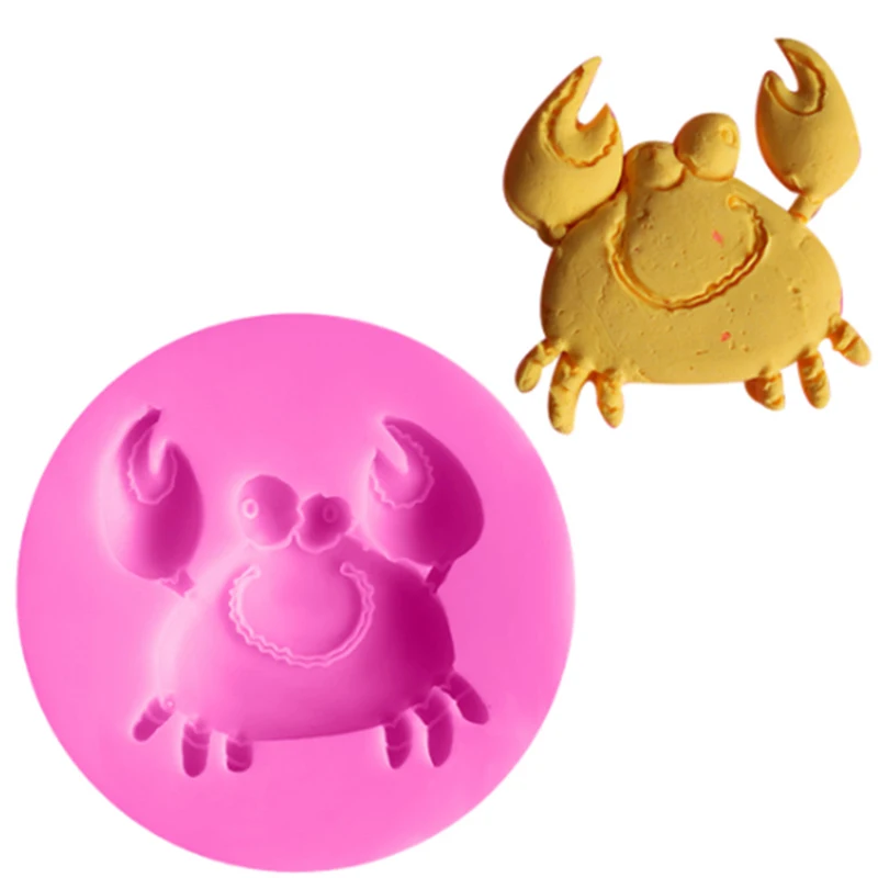 

1PC 3D Crab Form Cake Silicone Molds Cookie Cutter Soap Fondant Confeitaria Plaster Moulds Kitchen Pastry Cake Decorating Tools