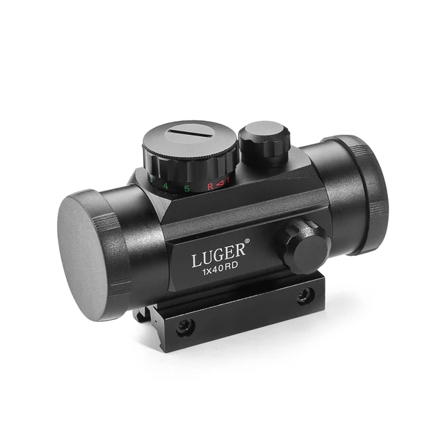 LUGER 1X30 punto rojo verde mira 1X40 óptica holográfica mira de caza 3X44 rifle táctico ajuste 11/20mm Rail - Imagen 2